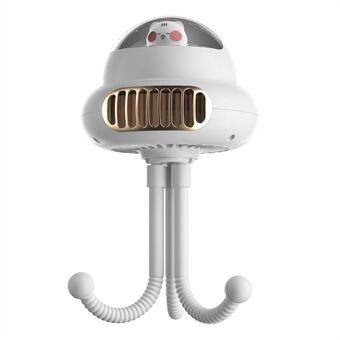 Cartoon Octopus Flexible Tripod Baby Stroller Fan Night Light Summer Fan Cooler, 4000mAh Battery