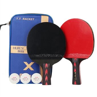 HUIESON 5-Star Table Tennis Bat Table Tennis Racket Player Set for Indoor Outdoor Games - Handshake Grip  /  Pen-holding Style