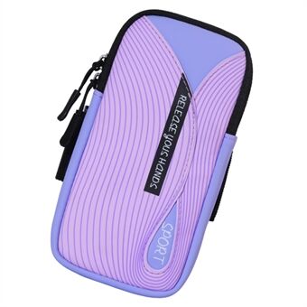Cell Phone Armband for 6.8\'\' Phone PU Leather + Polyester Sweatproof Sports Arm Pouch Bag with Adjustable Elastic Band