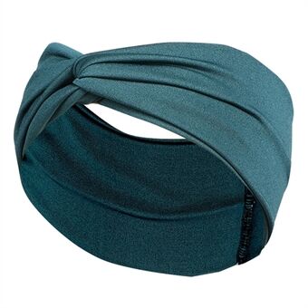 FD002 Solid Color Sports Yoga Running Women Headband Sweat-absorbent Cloth Cross Hairband