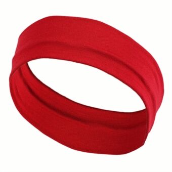 FD065 Solid Color Women Sports Headband Moisture Wicking Elastic Sweatband Hair Band