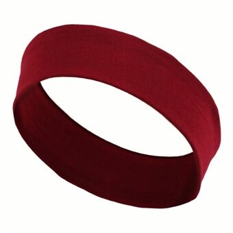 FD065 Solid Color Women Sports Headband Moisture Wicking Elastic Sweatband Hair Band