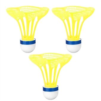 3Pcs Outdoor Badminton Ball Lightweight Plastic Badminton Sport Training Exercise Shuttlecocks - Multi