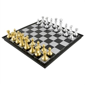 For Parent-Child Toy Folding Portable Plastic Magnetic Chess Set Lightweight Board Game - S