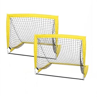 2pcs For Outdoor Backyard Foldable Portable Net Soccer Goal with Carrying Bag