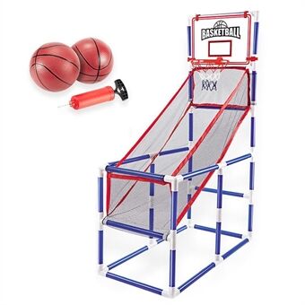 Indoor/Outdoor Basketball Arcade Game Sport Basketball Hoop Single Shot with 2 Basketballs Inflator