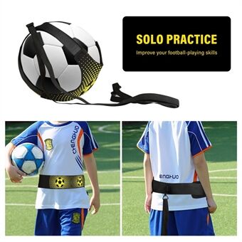 Skill Improving Football Trainer Solo Practice Adjustable Training Strap for Throw Kick Volleyball Rugby Football