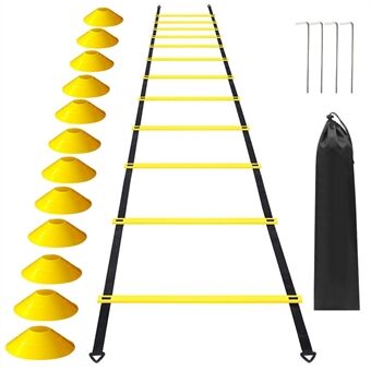 12 Rung Agility Speed Ladder Set 19.7ft for for Soccer Football Fitness Training