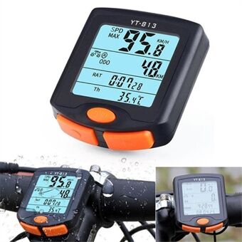 BOGEER YT-813 Wired Bike Cycling Bicycle Computer Odometer Backlight LCD Speedometer