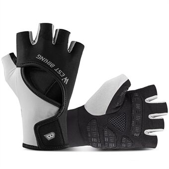WEST BIKING YP0211217 MTB Road Bike Cycling Gloves Half Finger Shockproof Wear-resistant Breathable Sports Mittens