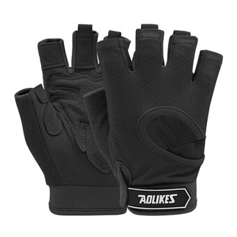 AOLIKES HS-119 1 Pair Sport Fitness Cycling Half Finger Gloves Shock-absorbing Anti-skid Breathable Bicycle Gloves
