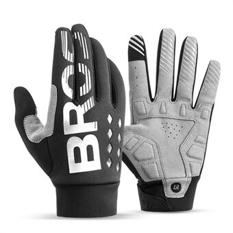ROCKBROS S209 One Pair Windproof Touch Screen Gloves Shock-absorbing Full Finger Biking Gloves - Size: S