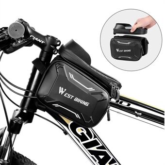 WEST BIKING Bicycle Front Frame Bag Cycling Waterproof Screen Touch Top Tube Phone Bag