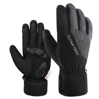 FLYINGTERN 1 Pair Autumn Winter Waterproof Windproof Cycling Gloves Outdoor Touch Screen Full Finger Warm Gloves