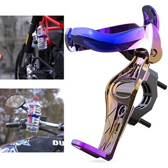 ABS Bottle Holder Titanium Plating Portable Riding Water Cup Holder Mount with Bracket - Burning Titanium