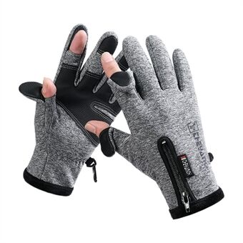 Touch Screen Winter Warm Gloves Windproof Waterproof Zipper Mittens Gloves for Running Driving Cycling Working
