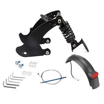 Rear Shock Absorber Anti-wear Durable Electric Scooter Replacement Accessory with Tail Light for MI 3 Electric Scooter