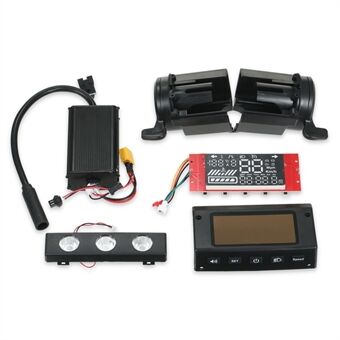 36V 350W Brushless Motor Controller for Kugoo 8in Electric Scooter, Digital Display Panel Cover Headlight Set