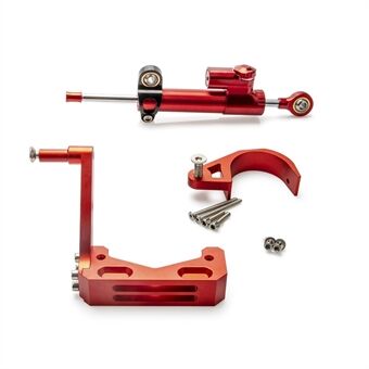 Aluminum Steering Damper Stabilizer for 10X Electric Scooters, Front Wheel Shock Absorber with Mounting Bracket Support Mount Kit Decorate