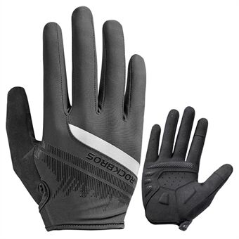 ROCKBROS S247 Full Finger Bicycle Anti-slip Gloves Reflective Stripes Wear-resistant Gloves for Cycling Riding