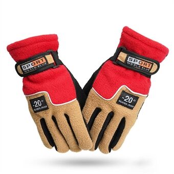 AOTU 1 Pair Outdoor Winter Women Gloves Full Finger Cycling Skiing Windproof Warm Fleece Gloves