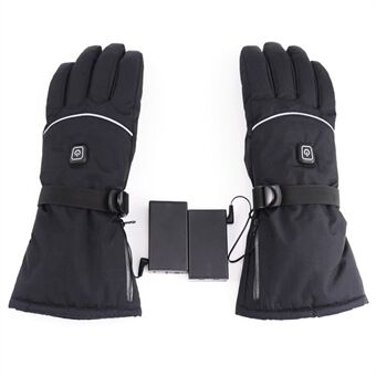 1 Pair Multi-Function Heating Gloves 3-Gear Temperature Adjustable Electric Thermal Gloves for Snowboard Cycling Ski (No Battery)
