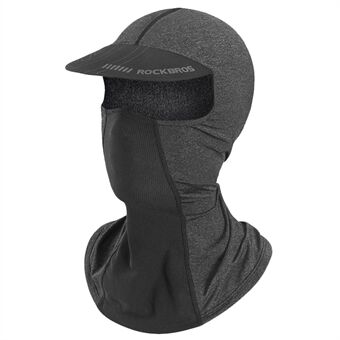 ROCKBROS LF8119 Full Cover Face Mask Sun Protection Breathable Ice Silk Outdoor Cycling Motorcycle Helmet Liner Balaclava Cap with Brim