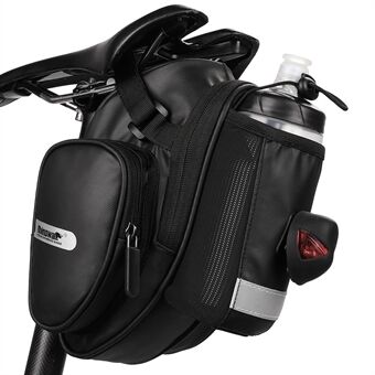 Rhinowalk Waterproof Bike Bicycle Rear Saddle Bag Tail Bag with Water Bottle Pocket