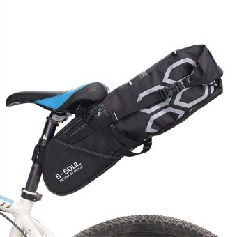 B-SOUL 10L Mountain Bike Bicycle Seat Saddle Bag Large Capacity Waterproof Reflective Bike Tail Storage Bag