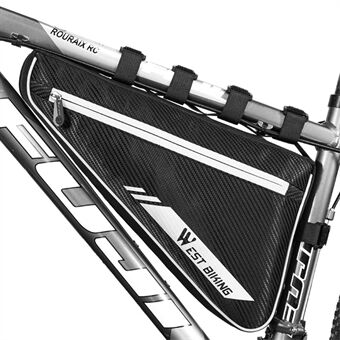 WEST BIKING 4L Bicycle Front Frame Triangle Bag Waterproof Reflective Bike Storage Bag