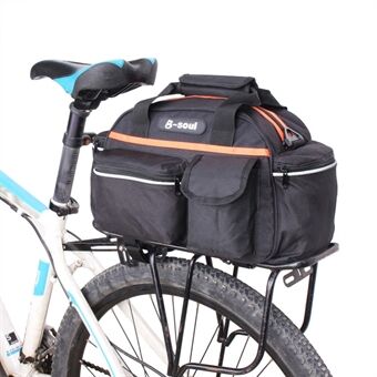 B-SOUL 14L Bicycle MTB Bike Rear Rack Tail Pannier Pack Reflective Cycling Tools Storage Bag