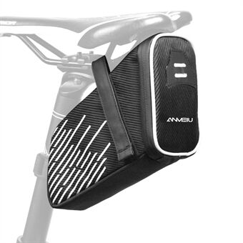 ANMEILU 7018 Hard Shell Reflective Bike Saddle Bag Waterproof Cycling Seat Tail Rear Pouch