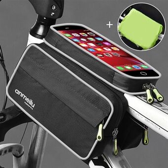 ANMEILU 7011 Double Side Bike Front Beam Bicycle Bag Touch Screen Waterproof 6.5inch Phone Bag Case
