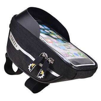 YSANAM YS-10B Bike Bicycle Bag Waterproof Bike Phone Storage Bag Front Frame Top Tube Handlebar Bag with Touch Screen Holder Case