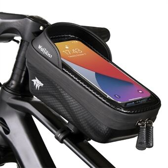 WOLFILIST S004 Bicycle Top Tube Bag Hard Shell Rain-proof Front Beam Touch Screen Phone Pouch Cycling Storage Bag
