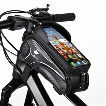 WOLFILIST S001 Large Capacity Bicycle Top Tube Bag Rain-proof Touch Screen Phone Pouch Bike Front Beam Storage Bag
