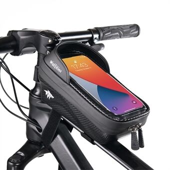WOLFILIST S003 Bicycle Top Tube Bag Waterproof Bike Front Beam Touch Screen Phone Pouch Cycling Storage Bag