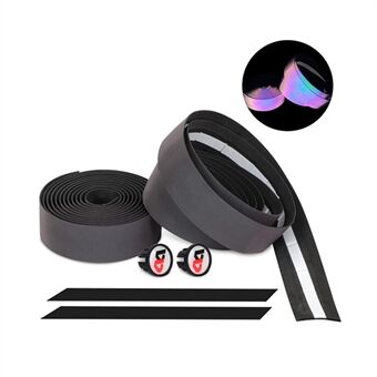Road Bike Noctilucent Handlebar Tapes Reflective PU Leather Colorful Bicycle Fork Grip Tape
