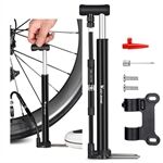 WEST BIKING Aluminum Alloy 120 PSI Bicycle Pump Portable Bike Fast Tire Inflator