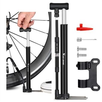 WEST BIKING Aluminum Alloy 120 PSI Bicycle Pump Portable Bike Fast Tire Inflator