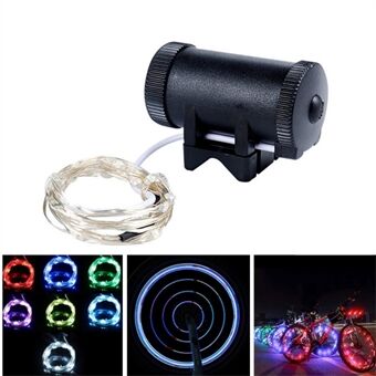 LEADBIKE LD46 Waterproof Bicycle Wheel LED Light Roll Mountain Bike Spoke Tire Light Strip with 18 Changing Patterns, USB Rechargeable