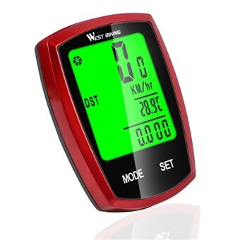 WEST BIKING Touch Screen Bicycle Wired LED Digital Rate Cycling Odometer Stopwatch Speedometer
