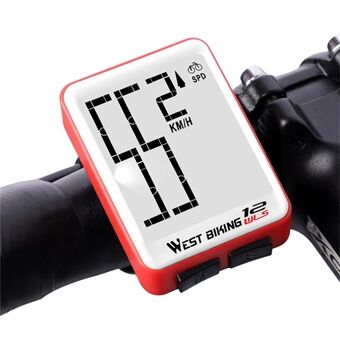 WEST BIKING MTB Road Bike Computer Screen Backlight Waterproof Wireless Multi-function Cycling Speedometer