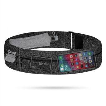 Elastic Sport Pouch Belt Fitness Jogging Running Waist Pack Bag 7.2\'\' Cell Phone Holder, Size: S