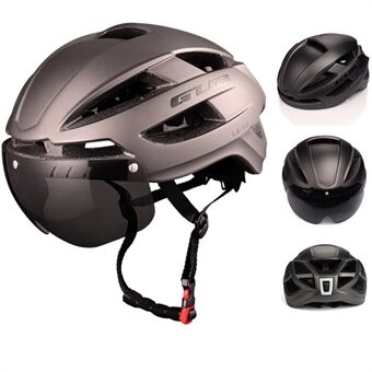 GUB CJD Cycling Bicycle Helmet Road MTB Bike Goggle Helmet Safety Cap with LED Warning Light, Size: XXL