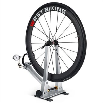 WEST BIKING YP0719282 Bike Wheel Truing Stand with Dial Indicator Gauge MTB Road BMX Bicycle Rims Correction Wheel Maintenance Repair Tool