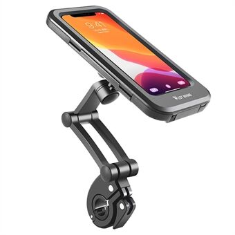 WEST BIKING YP0715057 Bicycle Waterproof Phone Holder Heigh Adjustable Handlebar Motorcycles Phone Mount for Outdoor Cycling, Riding