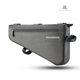 ROCKBROS 8L Waterproof Bike Bag Triangle Cycling Tube Pouch Quick Release Frame Bag