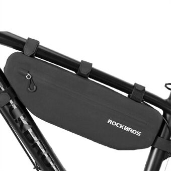 ROCKBROS 3L Cycling Bicycle Bags Top Tube Front Frame Bag Waterproof Triangle Pannier Bike Bag - Black