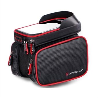 WHEEL UP 6.2-inch PU Fabric Carbon Fiber Grain TPU Touch Screen Cycling Bag Waterproof Phone Bag